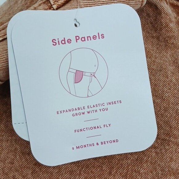 Isabel Maternity Shorts Womens Midi Stretch Side Panels 4 Inch Inseam - Picture 5 of 13